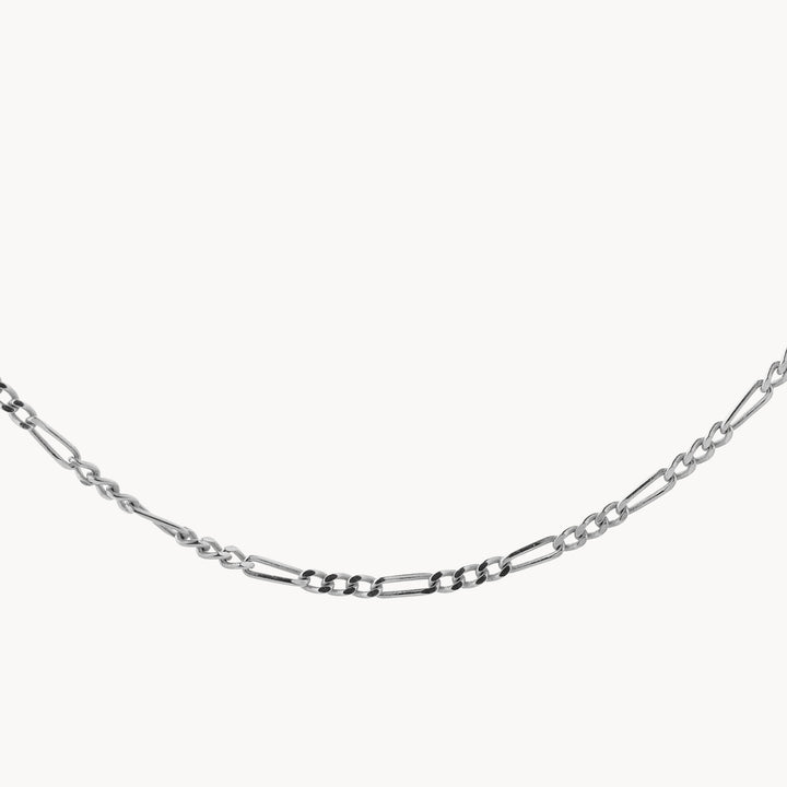 Medley Necklace Oh So Fine Figaro Chain Necklace in Silver