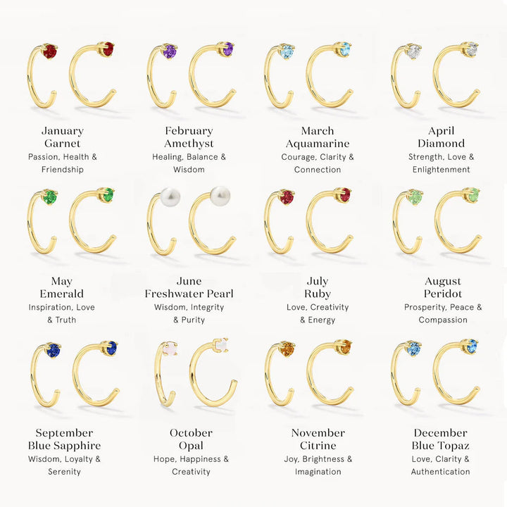 Medley Earrings Opal October Birthstone Hook Earrings in 10k Gold