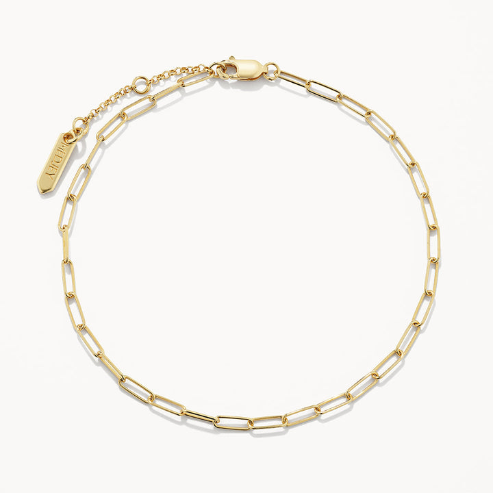 Paperclip Chain Anklet in Gold