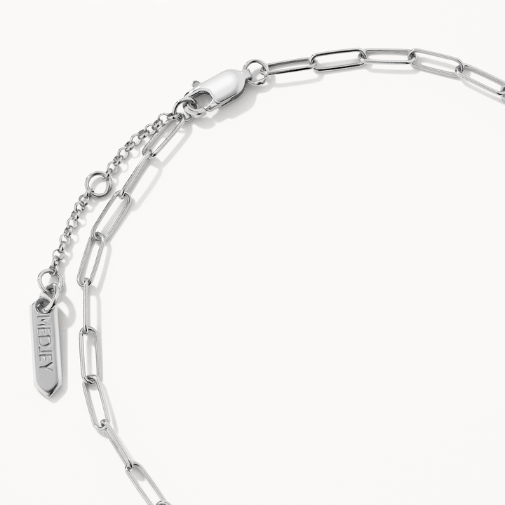 Medley Anklet Paperclip Chain Anklet in Silver
