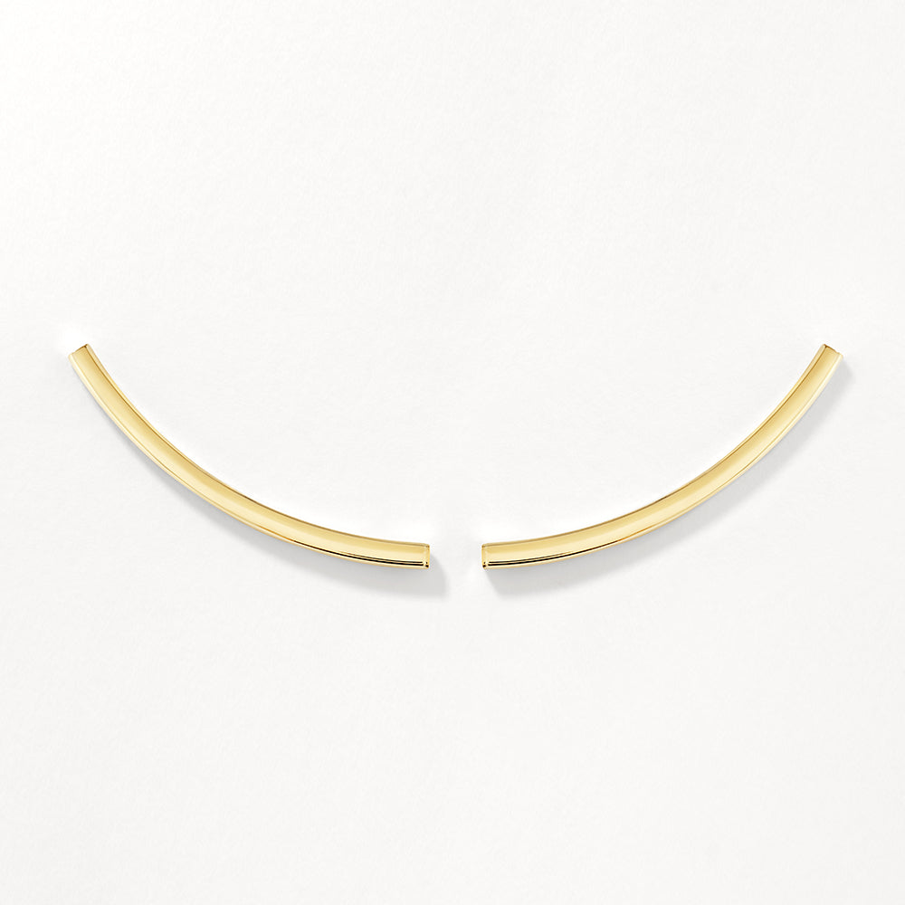 Medley Earrings Plain Curve Crawler Earrings in 10k Gold