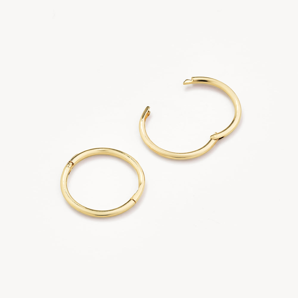 Polished Sleeper Earrings in 10k Gold