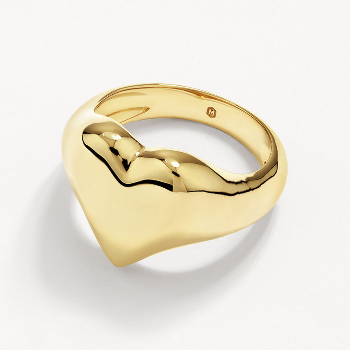 Medley Ring Puff Heart Ring in Gold