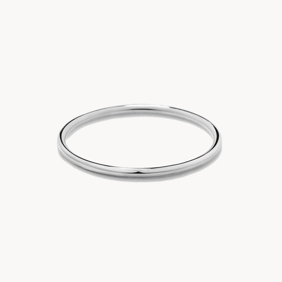Medley Ring Thin Plain Stacker Ring in Silver