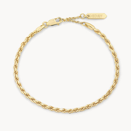 Rope chain deals bracelet gold