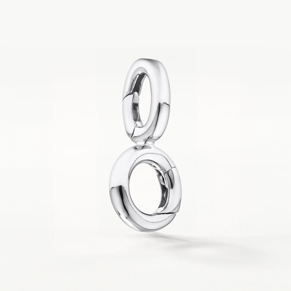 Medley Accessory Round Pendant Charm Connector in Silver