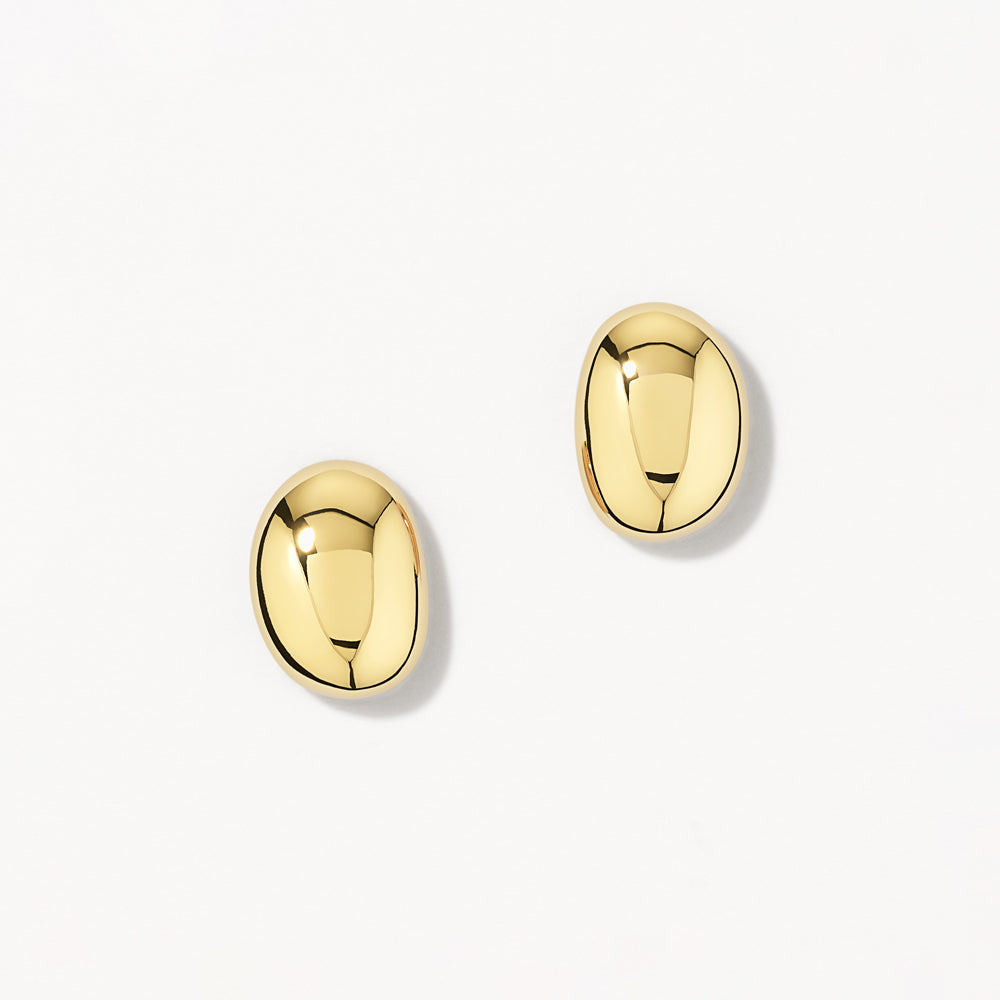 Medley Earrings Sculpted Dome Stud Earrings in Gold