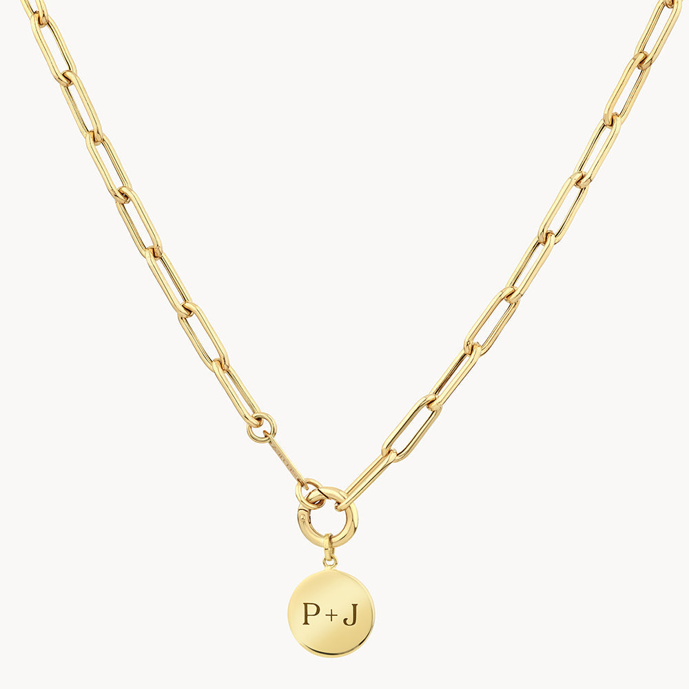Medley Sets Boyfriend Paperclip Charm Necklace Set in Gold
