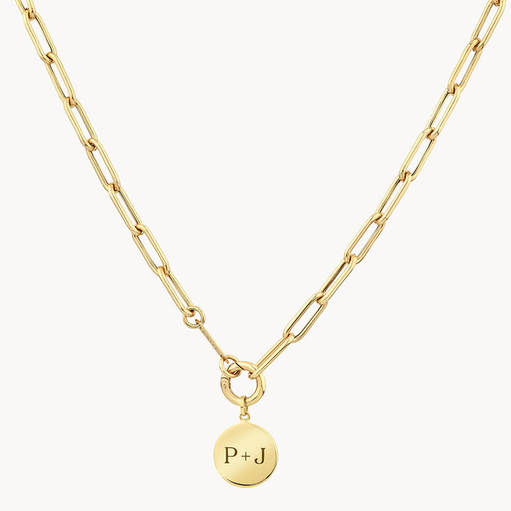 Medley Sets Boyfriend Paperclip Charm Necklace Set in Gold