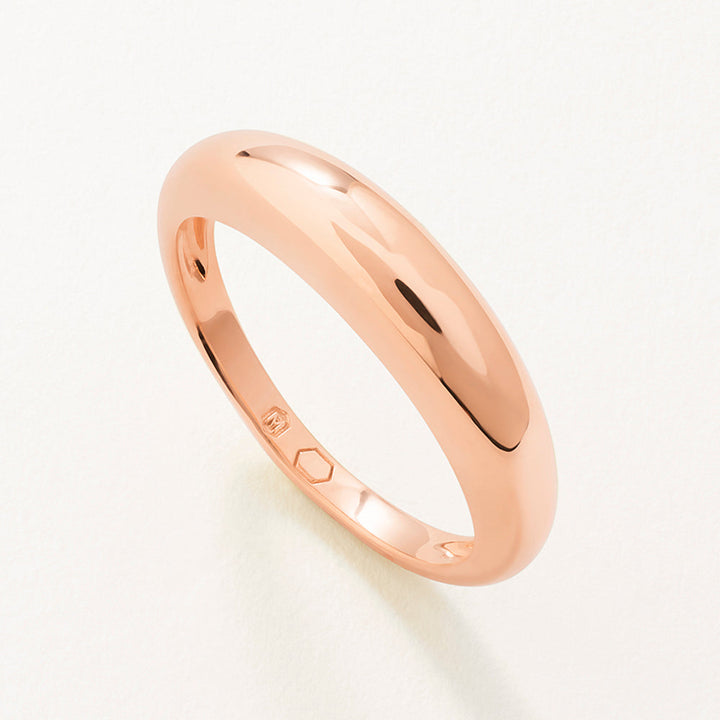 Slim Curve Dome Ring in Rose Gold