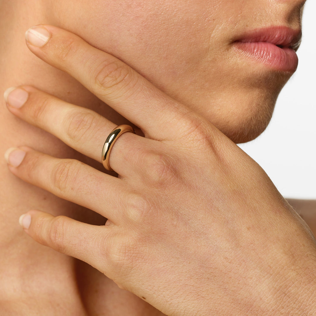 Medley Ring Slim Dome Ring in 10k Gold