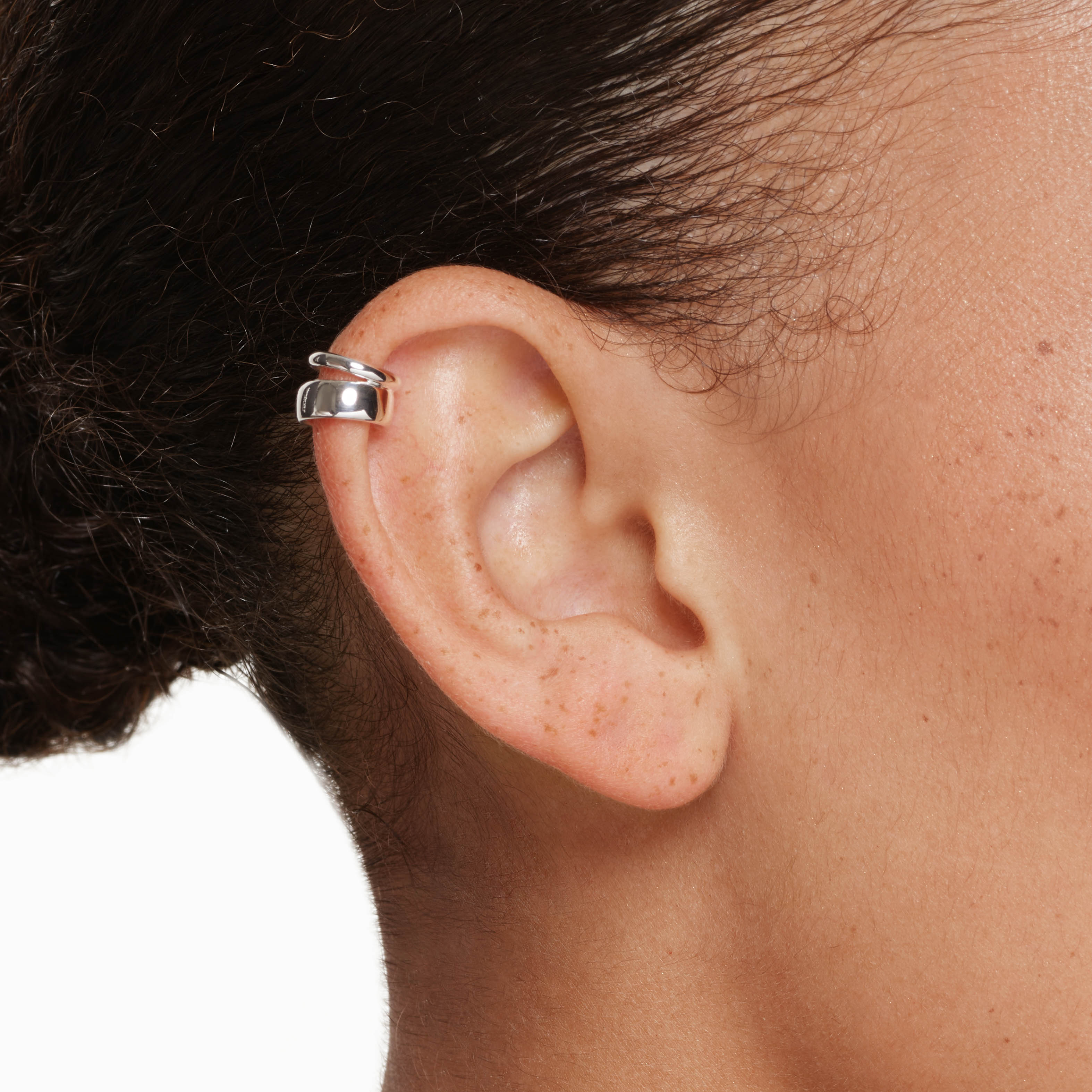 Split Band Single Ear Cuff in Silver | Medley Jewellery