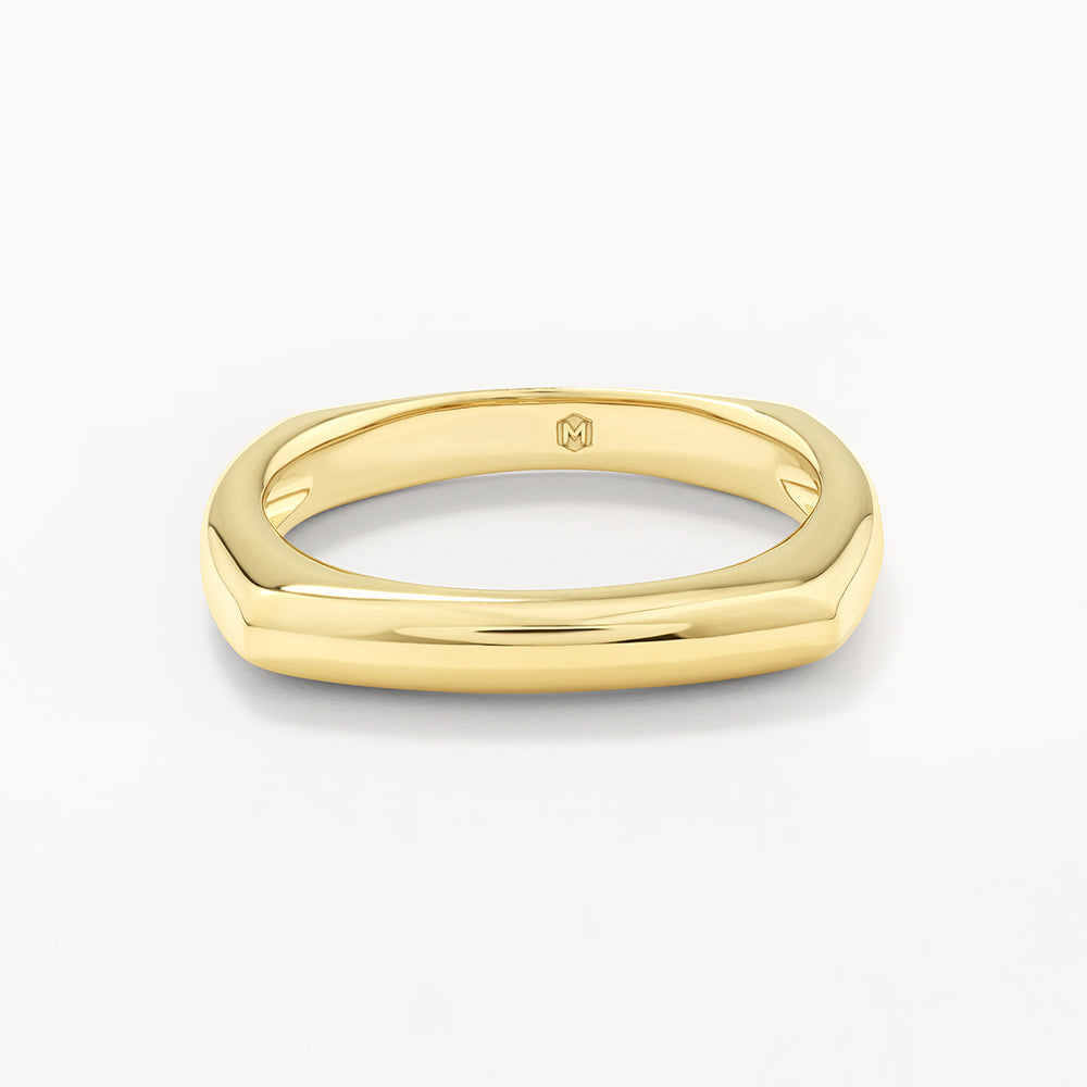 Medley Ring Square Edge Ring in Gold