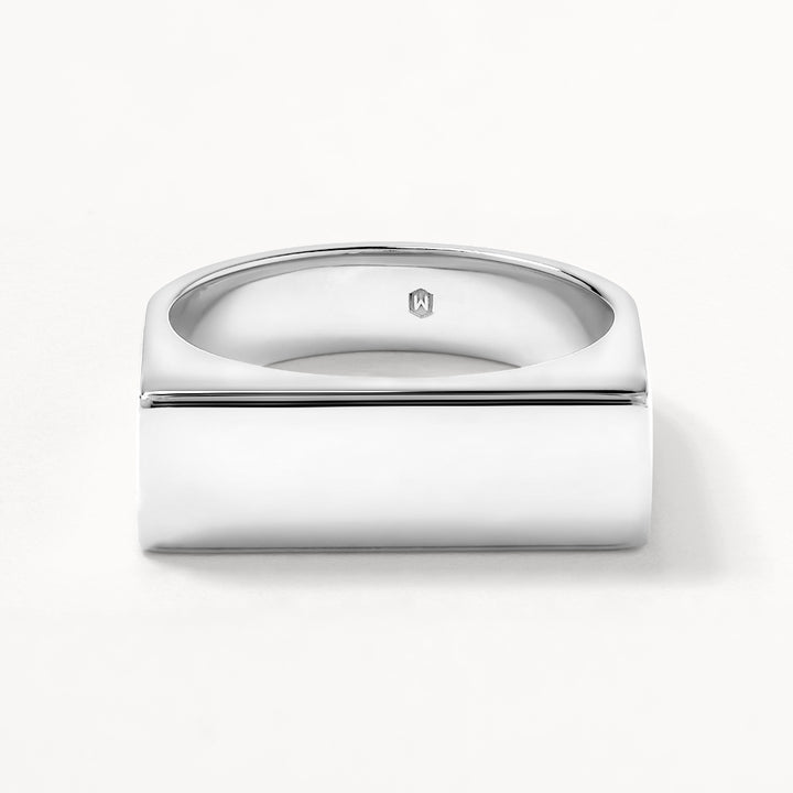 Medley Ring Square Unisex Signet Ring in Silver
