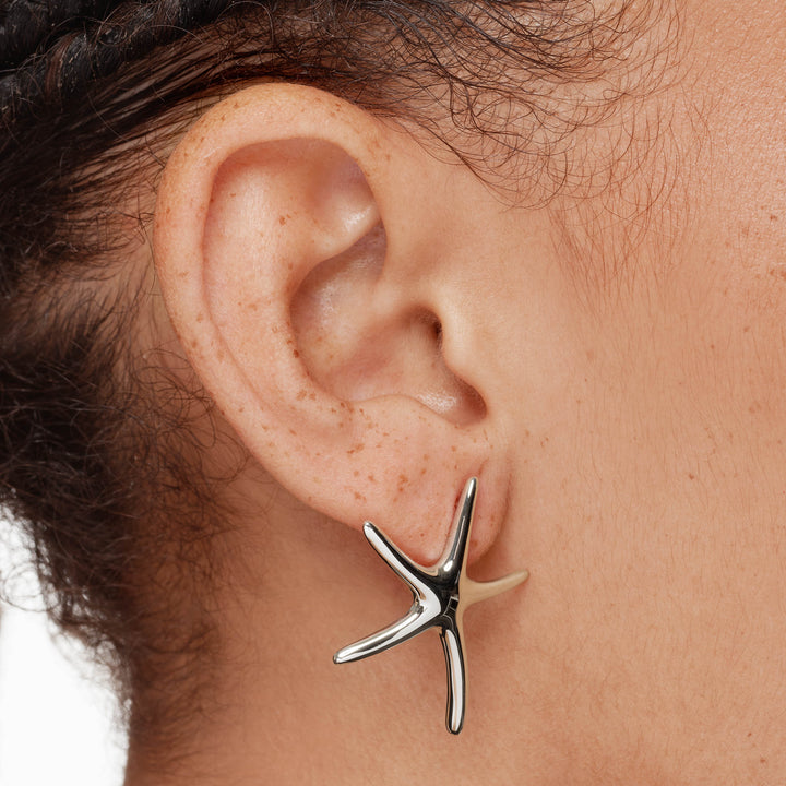 Medley Earrings Starfish Stud Earrings in Silver