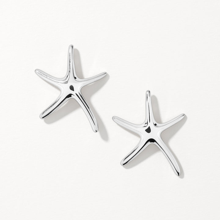 Medley Earrings Starfish Stud Earrings in Silver