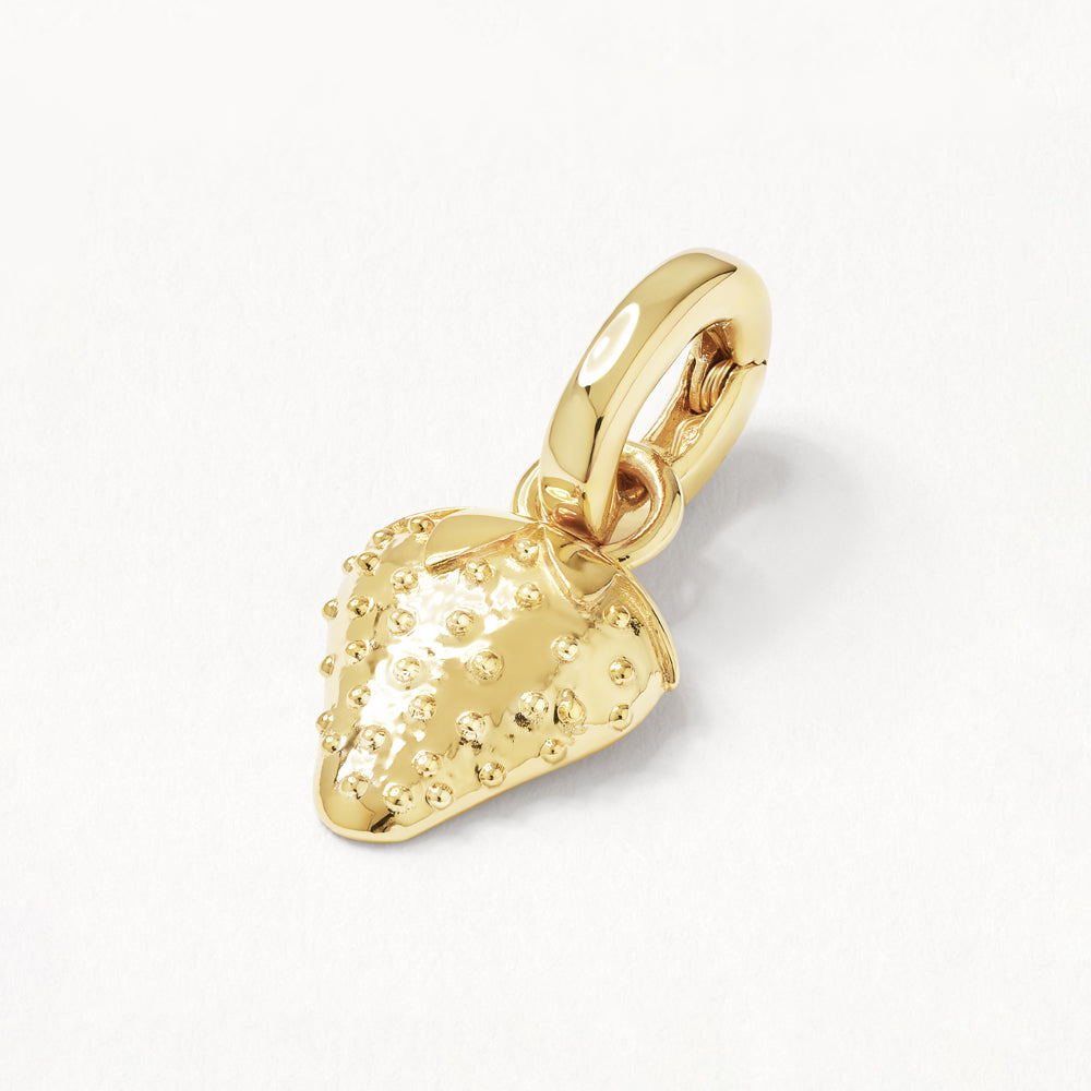 Medley Pendant Strawberry Charm Pendant in Gold
