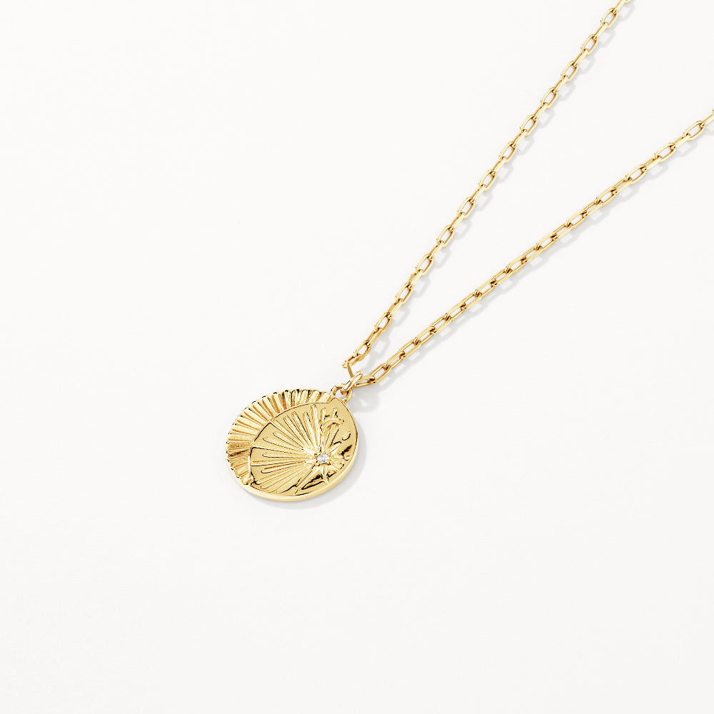 Medley Necklace Sun And Moon Pendant Necklace in Gold