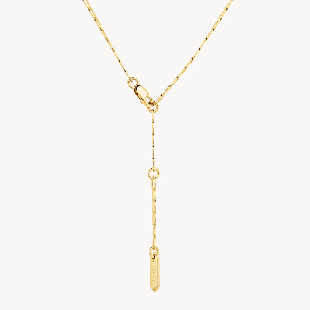 Medley Necklace Thin Flat Curb Chain Necklace in Gold