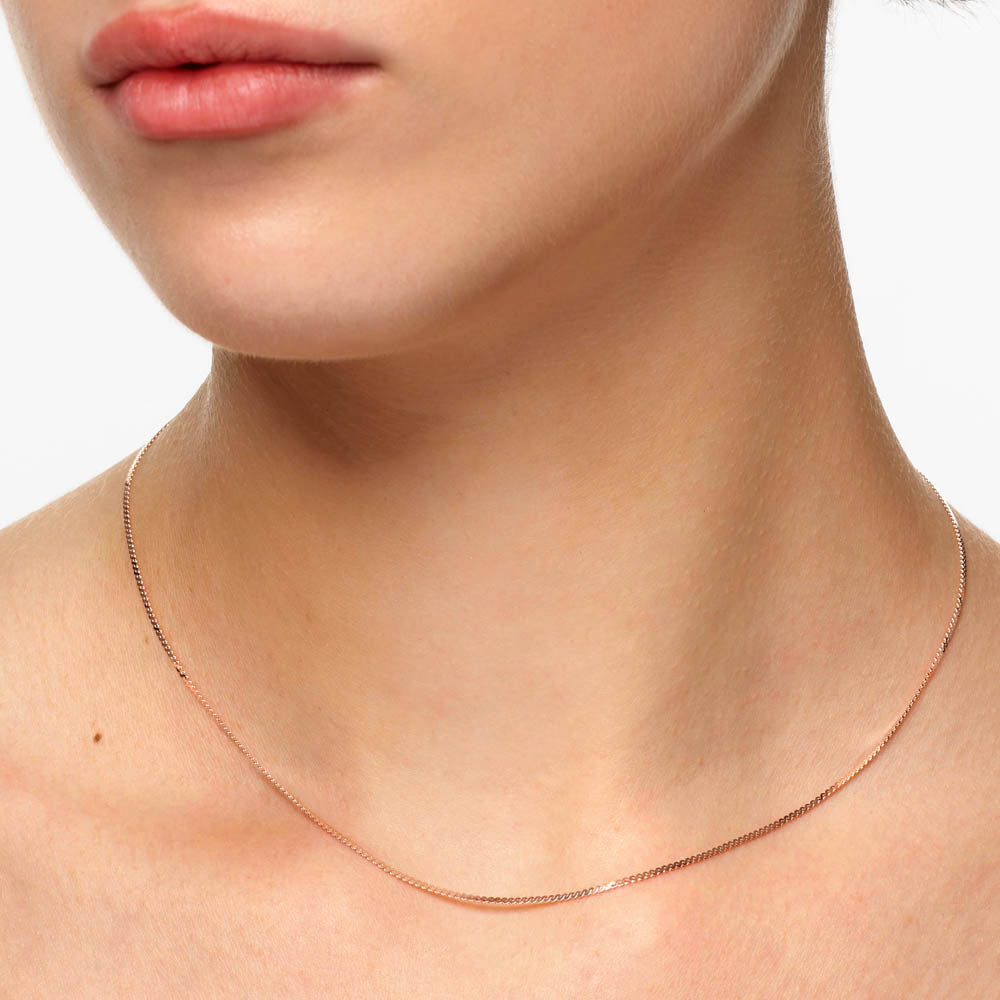 Medley Necklace Viper Choker Chain Necklace in Rose Gold