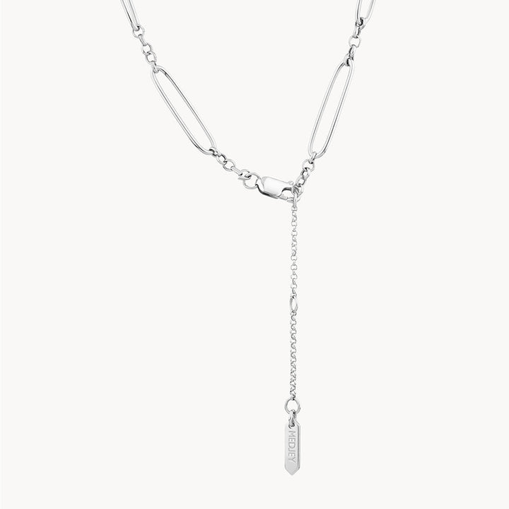 Medley Necklace Wire Paperclip Chain Necklace in Silver