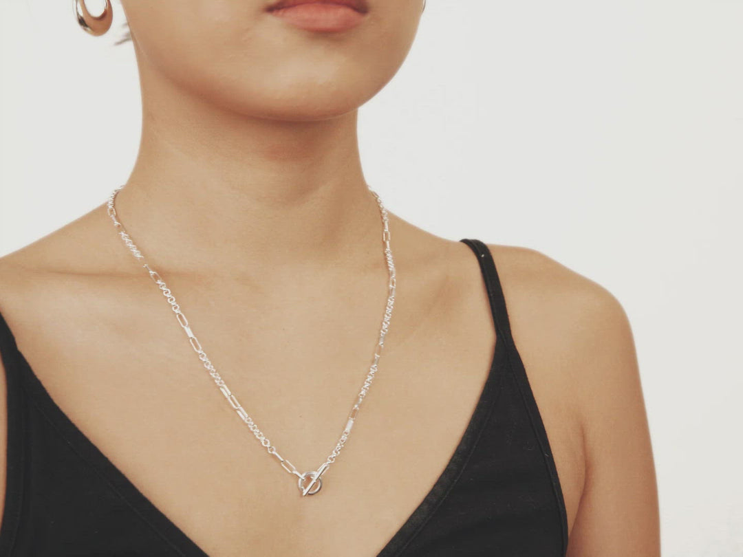 Fob Fundamental Chain Necklace in Silver