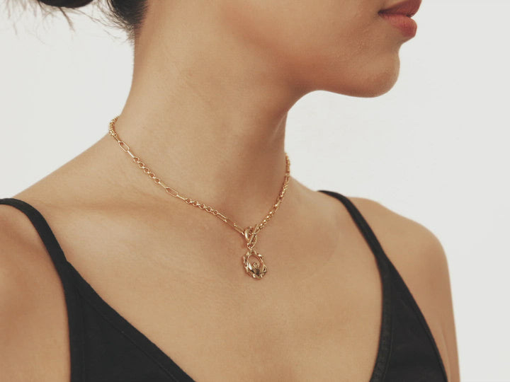 Fob Fundamental Chain Necklace in Gold