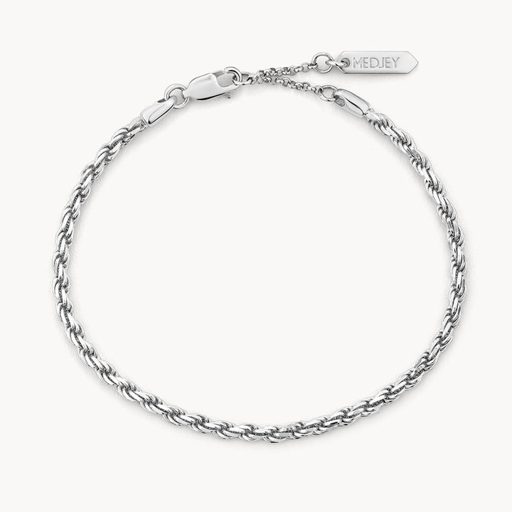 Rope Chain Bracelet in Silver