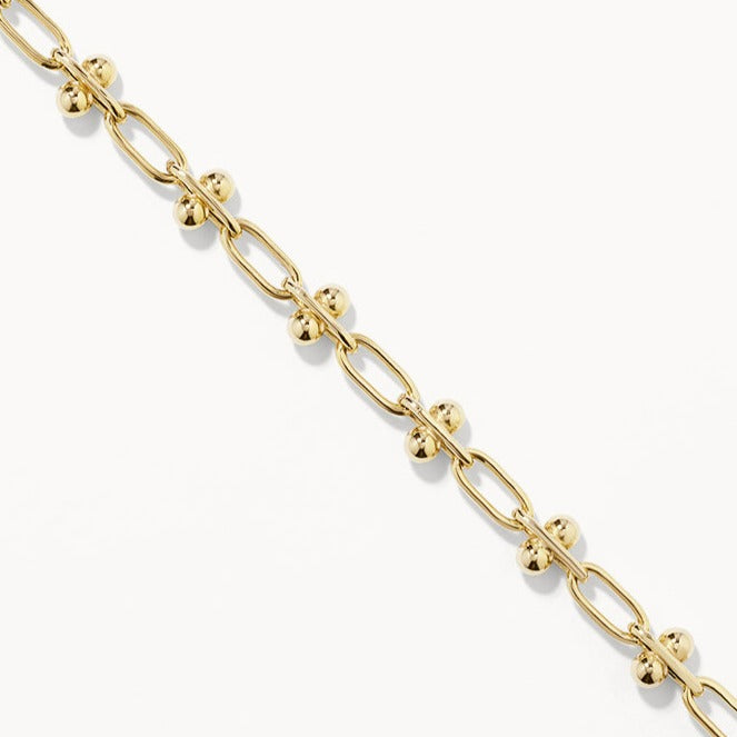 Bauble Paperclip Chain Bracelet in Gold
