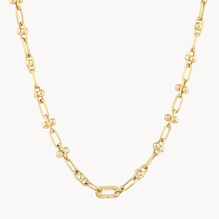 Bauble Paperclip Chain Necklace in Gold