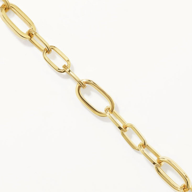 Medley Bangle/Bracelet Bold Paperclip Chain Bracelet in Gold