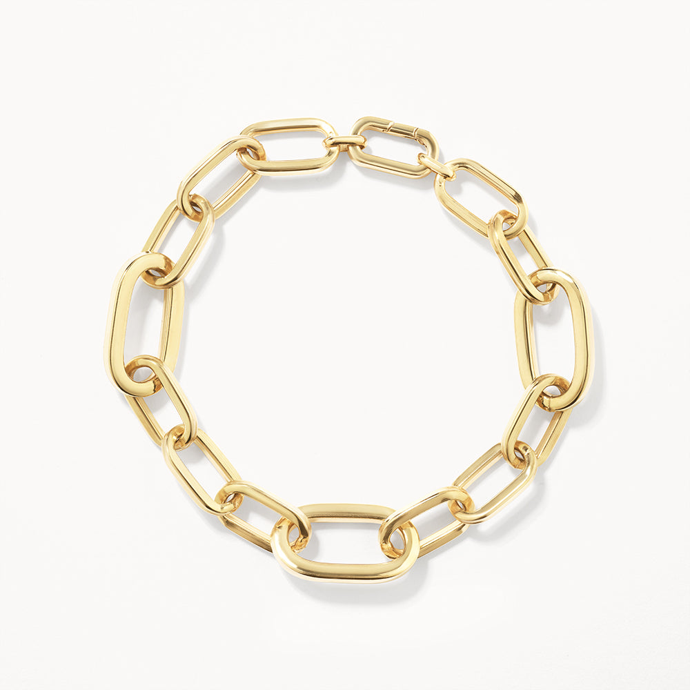 Bold Paperclip Chain Bracelet in Gold