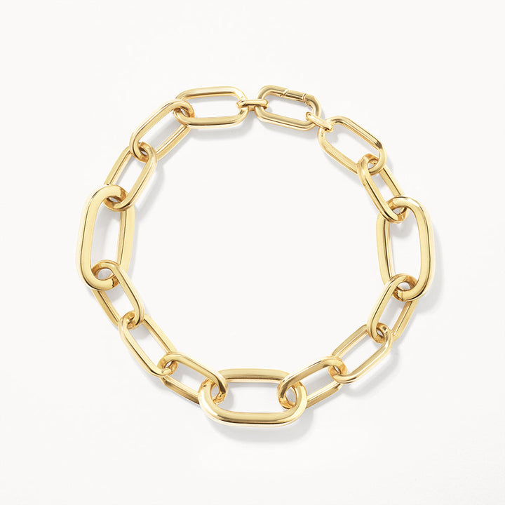 Medley Bangle/Bracelet Bold Paperclip Chain Bracelet in Gold