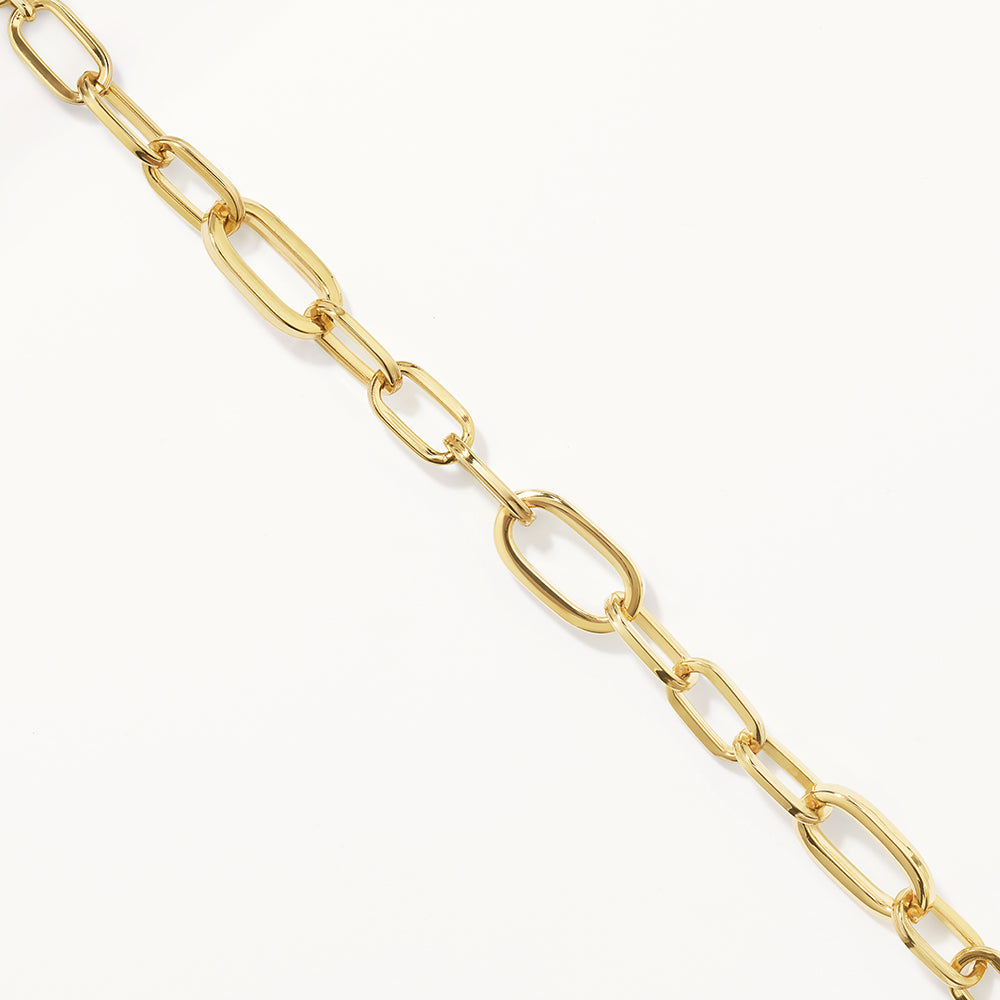 Bold Paperclip Chain Necklace in Gold