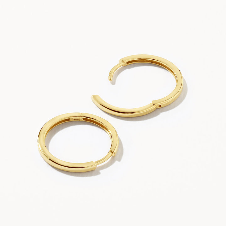Charm Hoop Earrings in 10k Gold