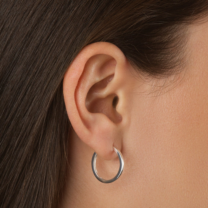 Medley Earrings Charm Hoop Earrings in Silver