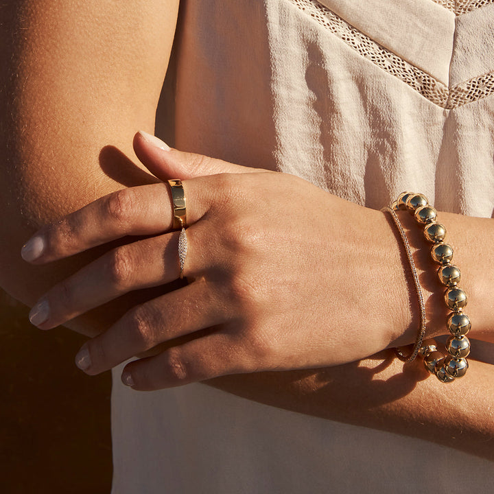 Chunky Ball Bracelet in Gold