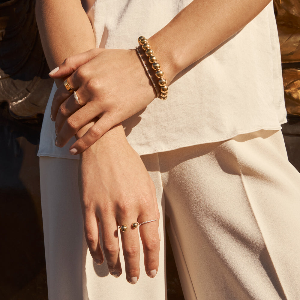 Chunky Ball Bracelet in Gold
