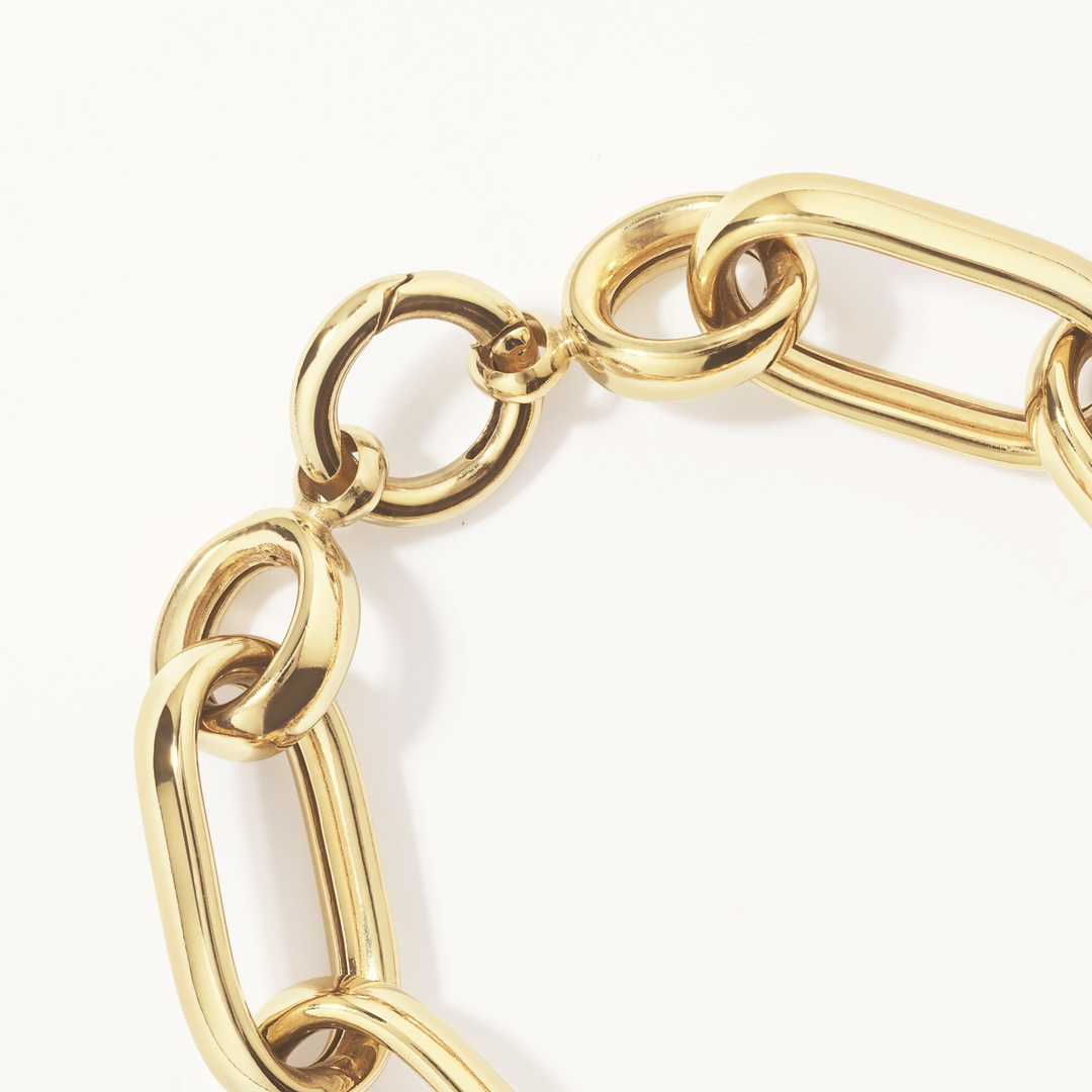 Chunky gold online link bracelet