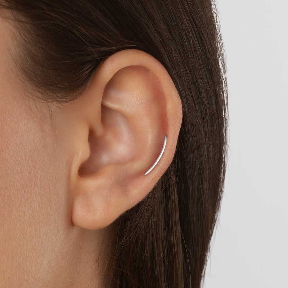 Stud Earrings Crawler Earrings Silver Climber Helix Single Stud
