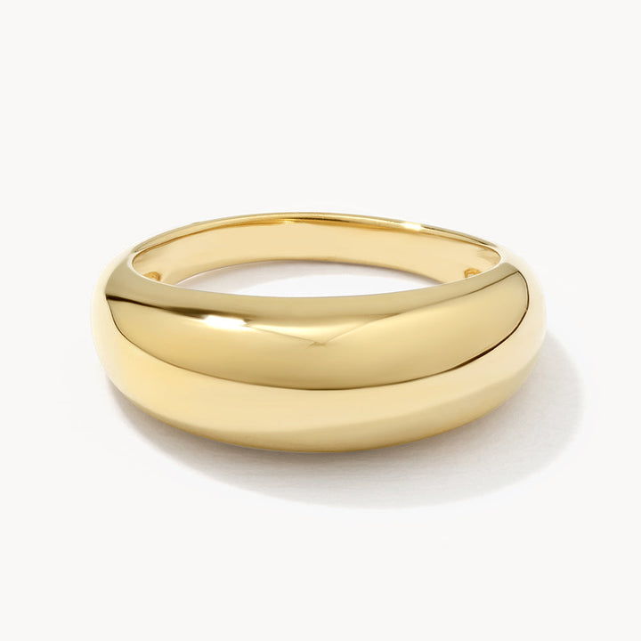 Curve Dome Pinky Ring in Gold