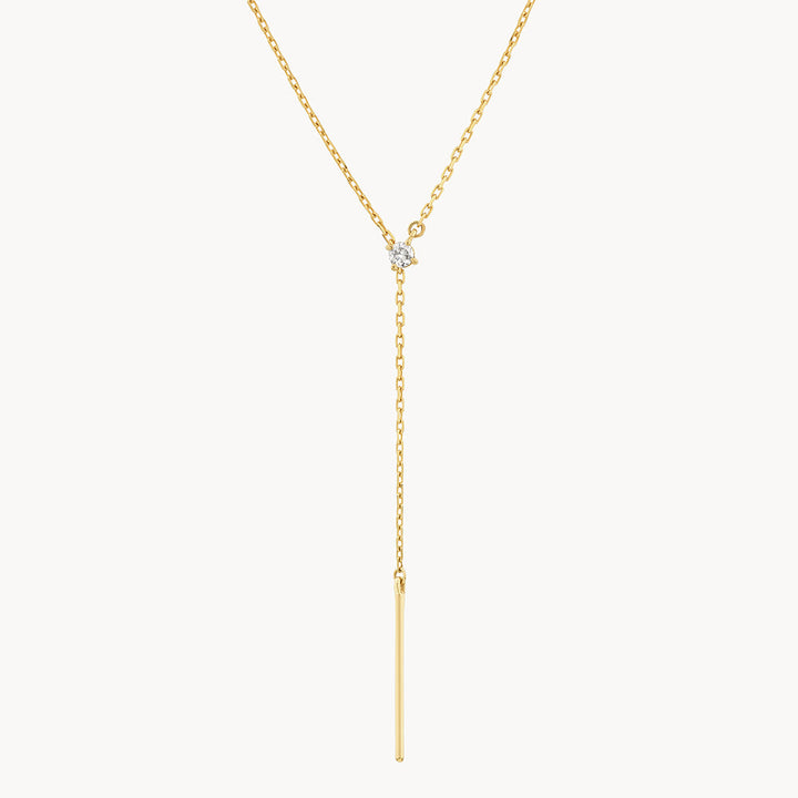 Medley Necklace Diamond Lariat Y Necklace in 10k Gold