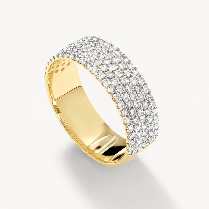 Diamond Pave Boyfriend Ring in 10k Gold
