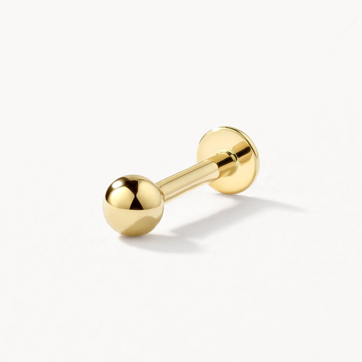 Ball Helix Single Stud Earring in 10k Gold