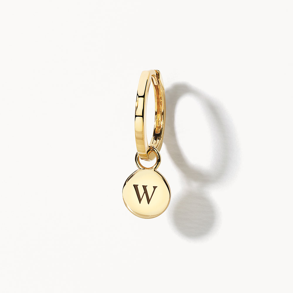 Engravable Circle Charm in 10k Gold