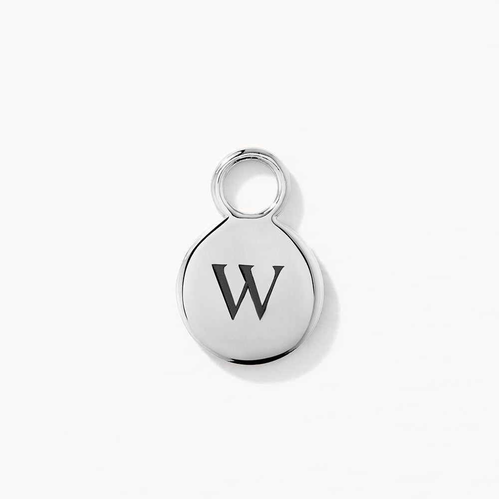 Engravable Circle Charm in Silver