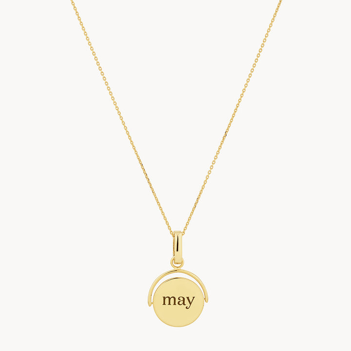 Circle Spinner Necklace in Gold