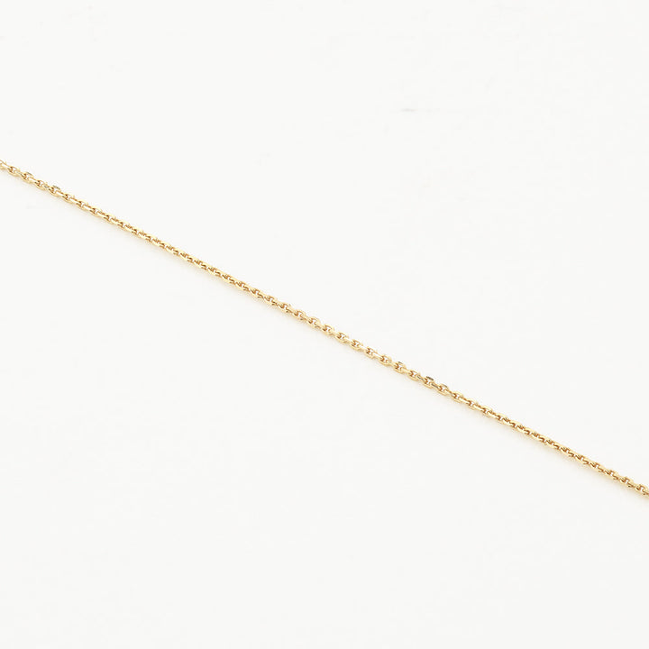 Engravable Sliding Button Necklace in 10k Gold