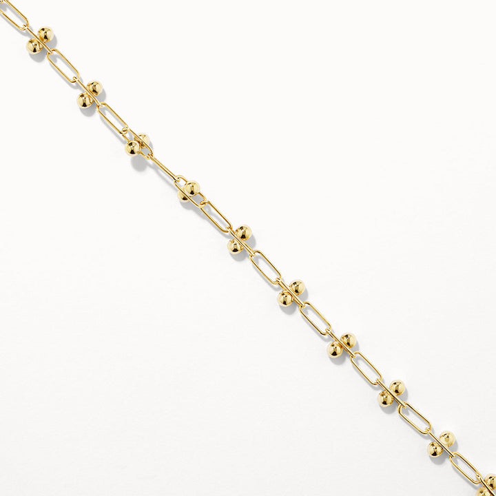 Fine Bauble Paperclip Chain Necklace in Gold