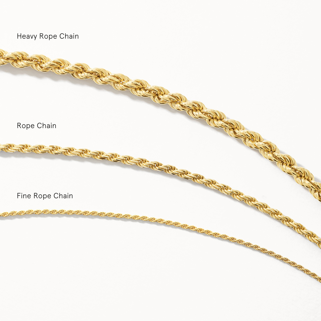 Rope chain outlet necklace 14k gold